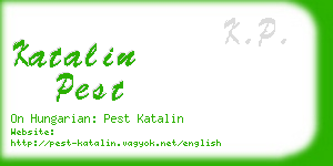 katalin pest business card